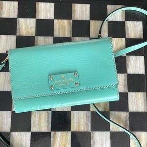“Like New” Kate Spade Turquoise Leather Shoulder Purse